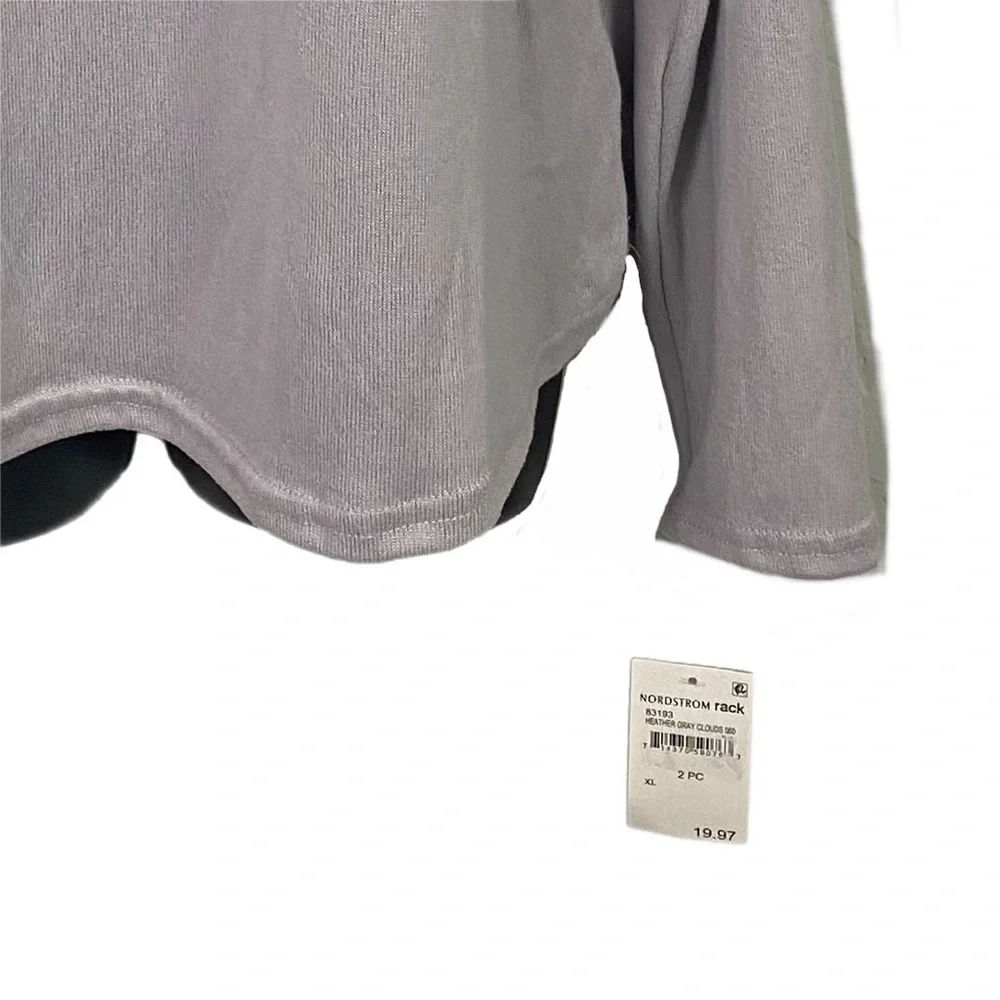 PJ‎ Couture Women’s Dreamer Button Up Pajama Top Gray Size XL